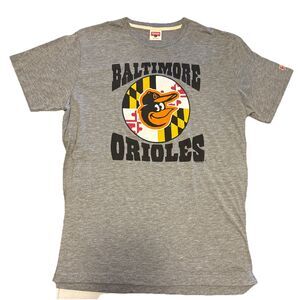 Baltimore Orioles Shirt Men's Large Gray Homage Short Sleeve MLB Baseball